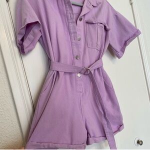Purple Button-Up Lush Romper